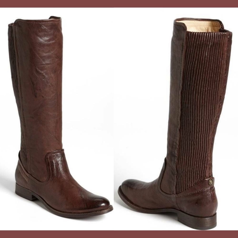 EUC $458 Frye Melissa Scrunch Tall‎ Boots [SZ 5 ½ ]